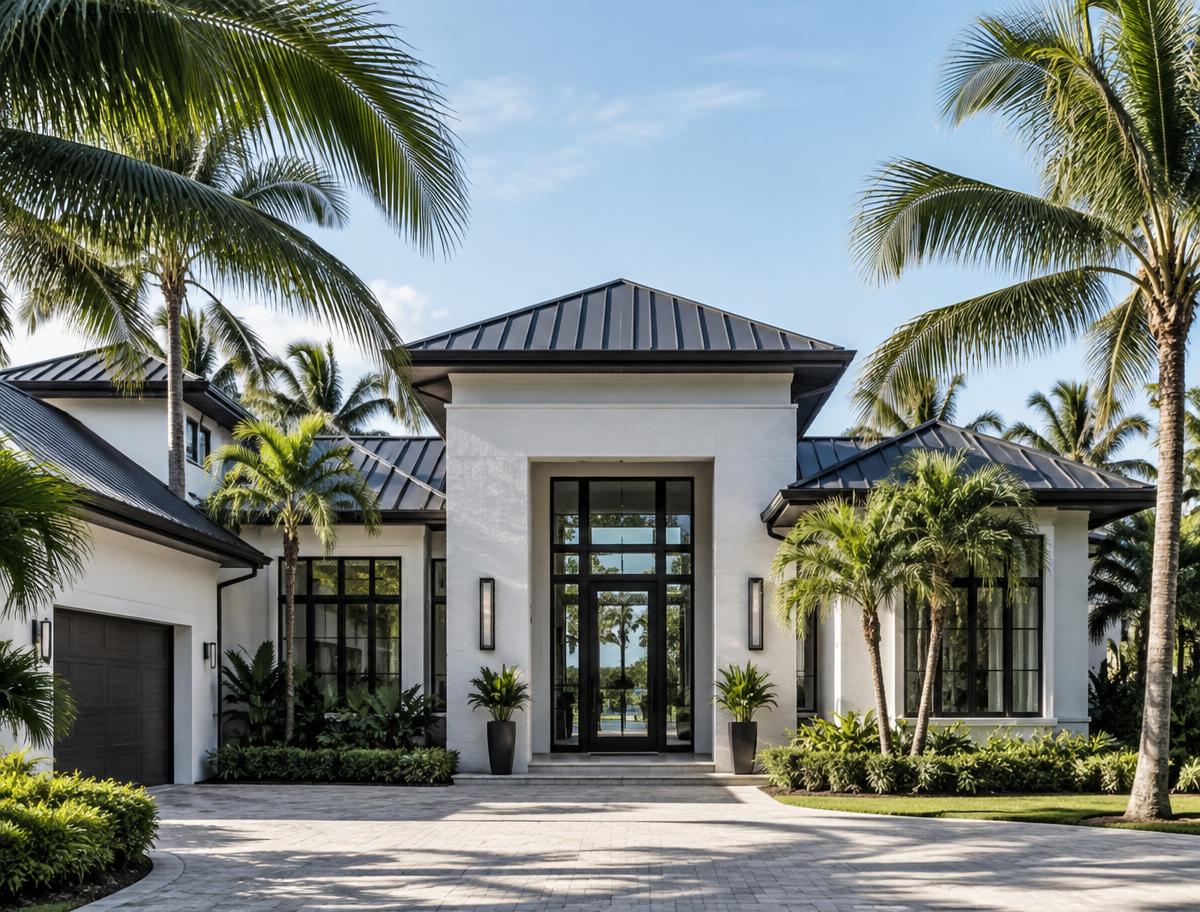 South Florida home with a newly designed roof